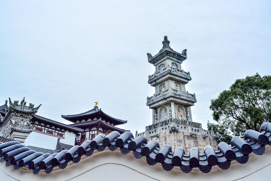 Landscape of Duobao pagoda,is a important place in Putuoshan island,China