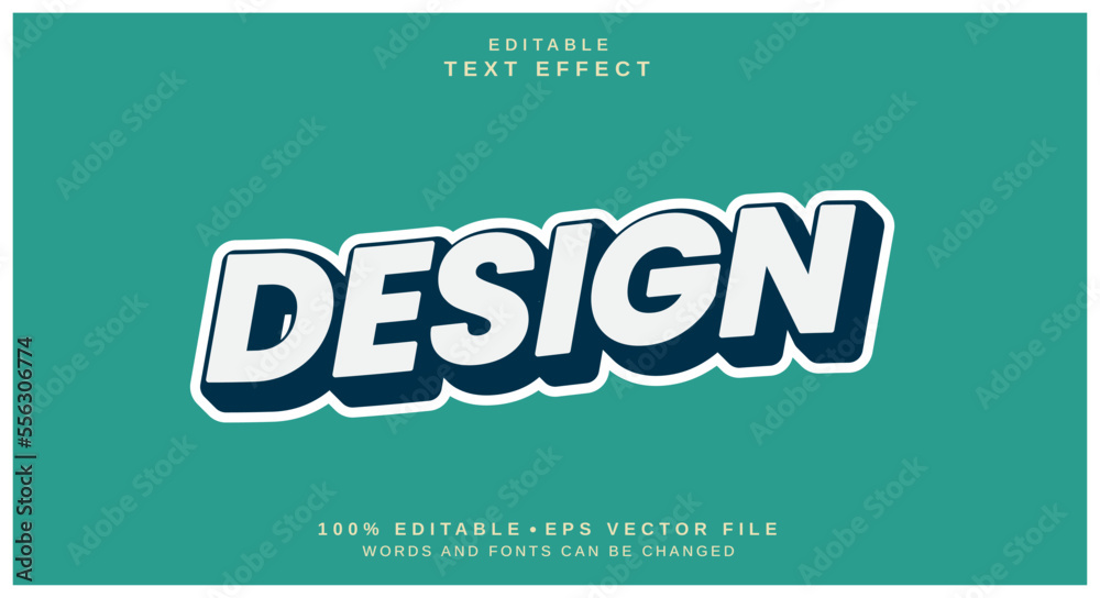 Fototapete editable text style effect - design text style theme.