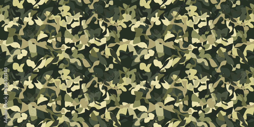 Poster military seamless camouflage canvas. vector camouflage pattern for seamless surfaces and textile. pr