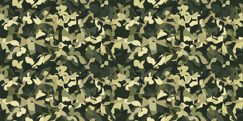 Military seamless camouflage canvas. Vector camouflage pattern for seamless surfaces and textile. Printing and stylish illustrations.
