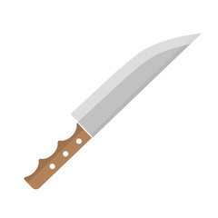 Kitchen Knife. Cooking knife. Kitchen Utensils. Vector.