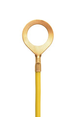 Front view of brass terminal ring connector