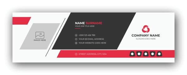 Elegant Corporate Minimal email signature Flat Mail template or email footer and personal Business Mobile Corporate EMAIL signature design