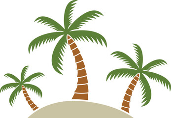 Palm tree and island