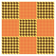 Houndstooth checkered fashion textile pattern. Colors pattern background.