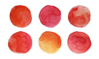 Fototapeta premium Vector Orange Watercolor circles for design