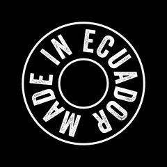 Made in Ecuador text emblem stamp, concept background