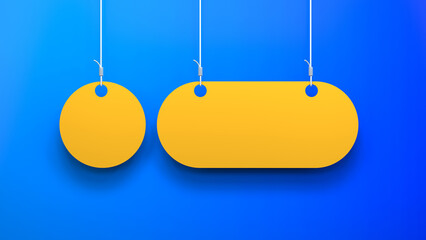 Hanging rope and speech bubble