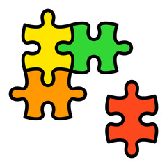 Obraz premium Puzzle Filled Line Icon