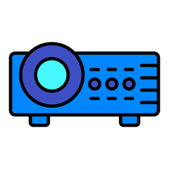 Video Projector Filled Line Icon