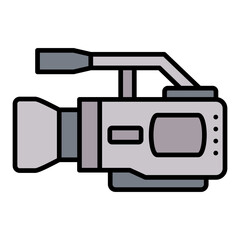 Video Camera Filled Line Icon