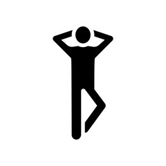 relax man silhouette glyph icon vector. relax man silhouette sign. isolated symbol illustration