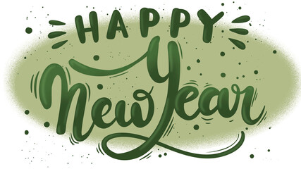 Naklejka premium HAPPY NEW YEAR lettering
