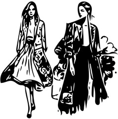 fashion model in a dress