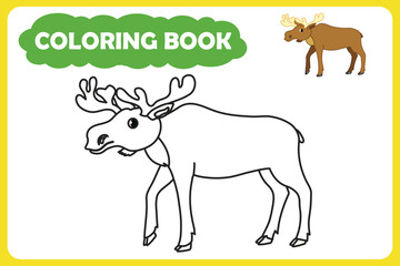 coloring book for children. vector illustration of forest animal