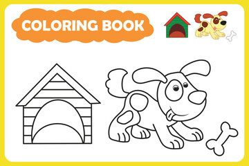 coloring book for children. vector illustration of farm animal