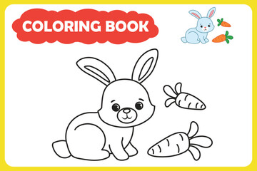 coloring book for children. vector illustration of farm animal