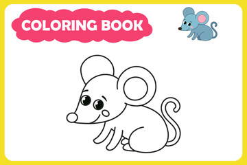 coloring book for children. vector illustration of farm animal