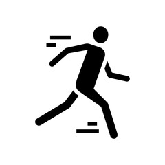 Fototapeta na wymiar run man silhouette glyph icon vector. run man silhouette sign. isolated symbol illustration