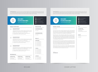 Resume Template, Professional Modern Resume Template, CV Template