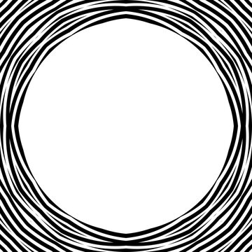 black and white circle vector, background template