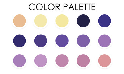 Trendy color palette for design. Color templates. Vector