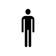 Fototapeta na wymiar stand man people glyph icon vector. stand man people sign. isolated symbol illustration