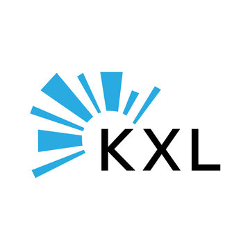 KXL letter logo. KXL blue image on white background and black letter. KXL technology  Monogram logo design for entrepreneur and business. KXL best icon.
