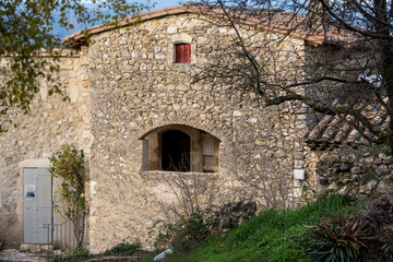 Fototapeta na wymiar Maison du village médiéval de Mirmande