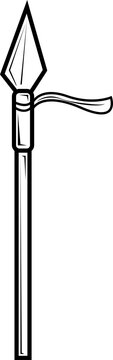 black and white spear weapon clip art preview