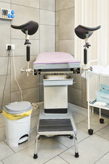 gynecological chair in the doctor's office