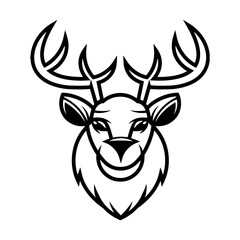 Deer head creative design logo vector. Deer illustration, Abstract Deer Head Logo Design. Vector illustration. Stylized geometric deer logotype.