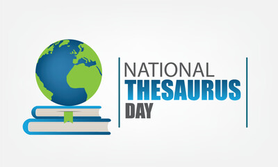 Vector Illustration of National Thesaurus Day. Simple and Elegant Design