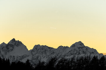 sunrise in the mountains