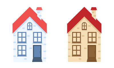 House vector icon in flat style isolated on white background.