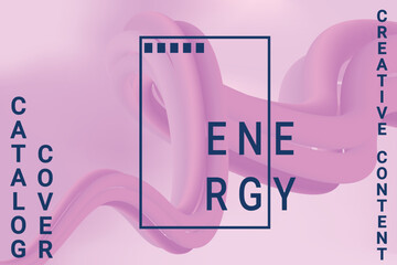 Flowers poster. Magazine cover. Abstract gradient wave background.