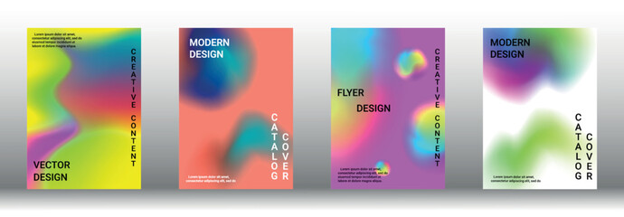 Artistic covers design. Creative fluid colors backgrounds. Set of abstract covers