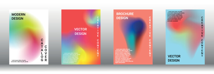 Artistic covers design. Creative fluid colors backgrounds. Set of abstract covers