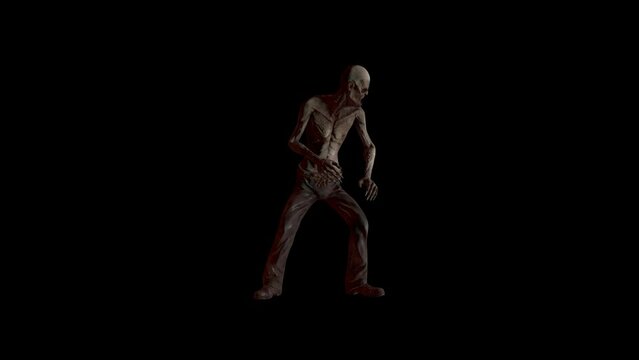 Zombie Action Transparent Alpha Animation