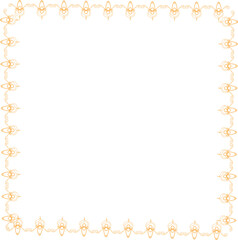 illustrator, the frame is filled in golden color, by hand