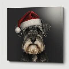 Schnauzer in Christmas Outfit