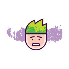 Modern outline style emoji icon. Simple emoticon pictogram.