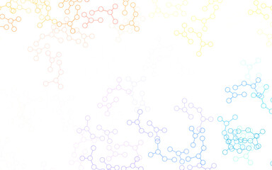 Light Multicolor vector pattern with artificial intelligence network.