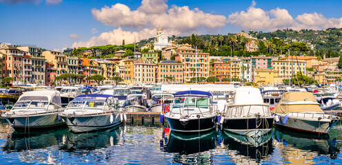 old town and port of Santa Margherita Ligure in italy