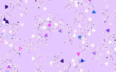 Light Purple, Pink vector texture with abstract forms.