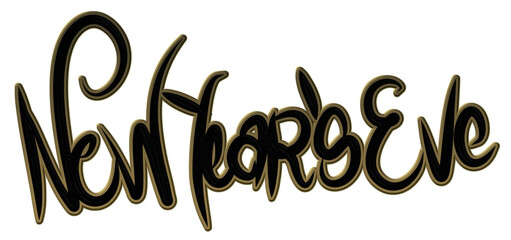 Obraz premium new year's eve black gold text effect