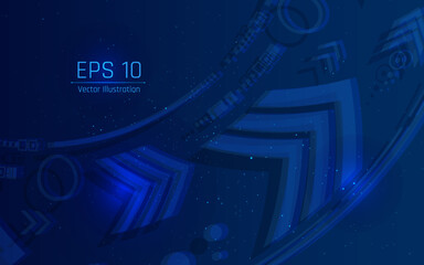 futuristic abstract background. Server, internet, speed. Futuristic tunnel HUD. Motion graphics for an abstract data center .vector illustrator,eps10,wireframe,darck blue background