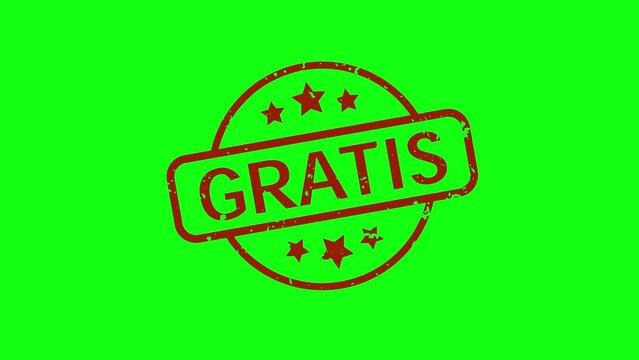 Gratis - Stamp, Imprint, Seal Template. 4K Video Motion Graphics Footage. Chroma key. Alpha Channel
