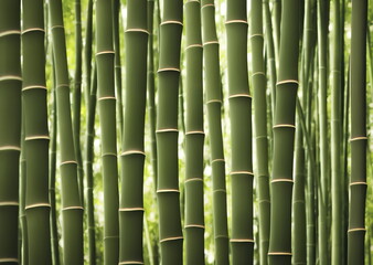 Fototapeta premium Illustration of bamboo forest, generative ai
