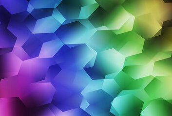 Obraz na płótnie Canvas Light Multicolor vector background with hexagons.
